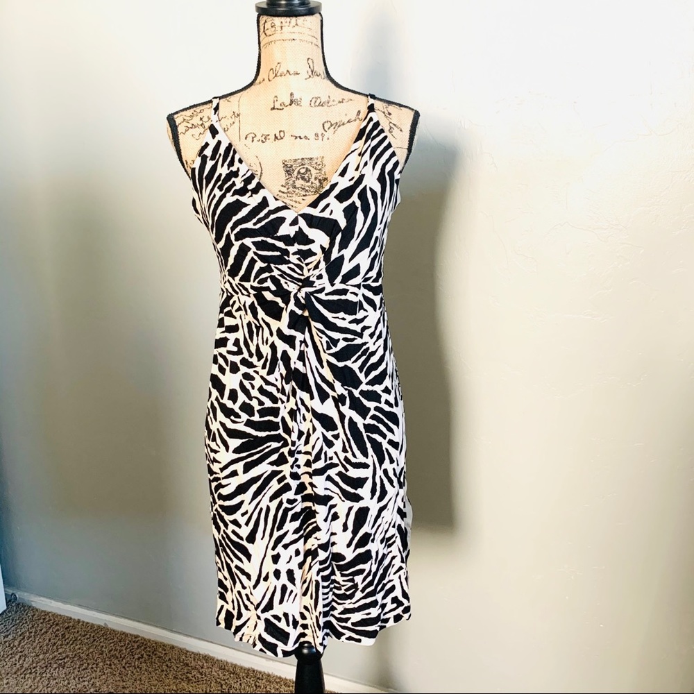 NEW H&M Zebra Print Midi Dress, NWT